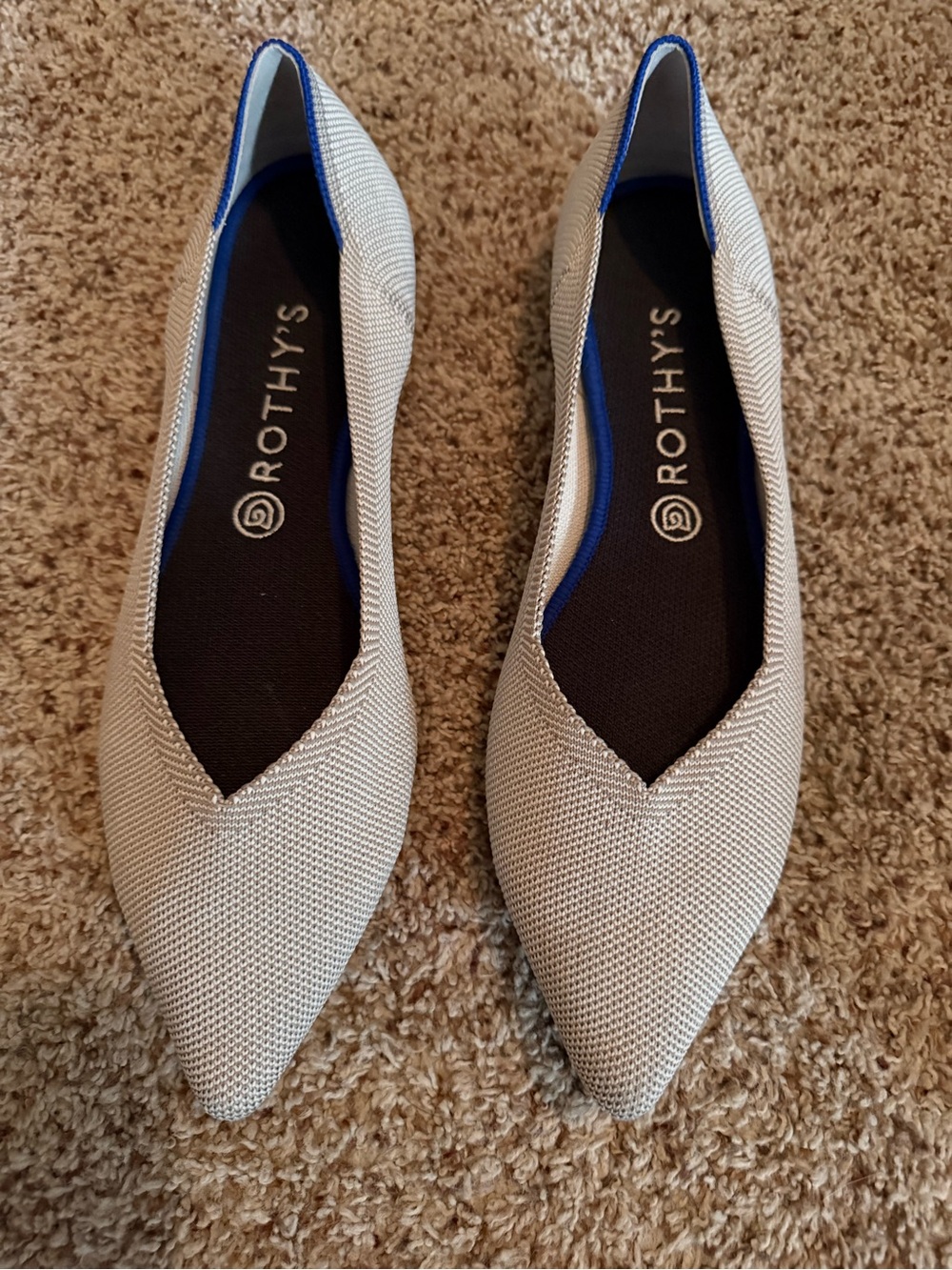 Rothy's Women's The Point Ballet Flat in Flax Birdseye